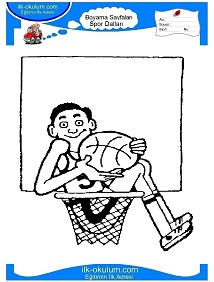 Çocuklar İçin Basketbol Boyama Sayfaları 
